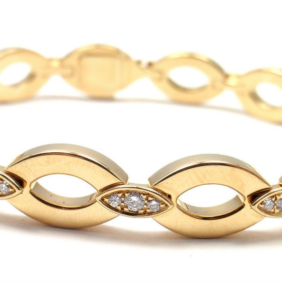 Rare! Authentic Cartier 18K Yellow Gold Diamond Diadea Link Bracelet - Picture 7 of 10